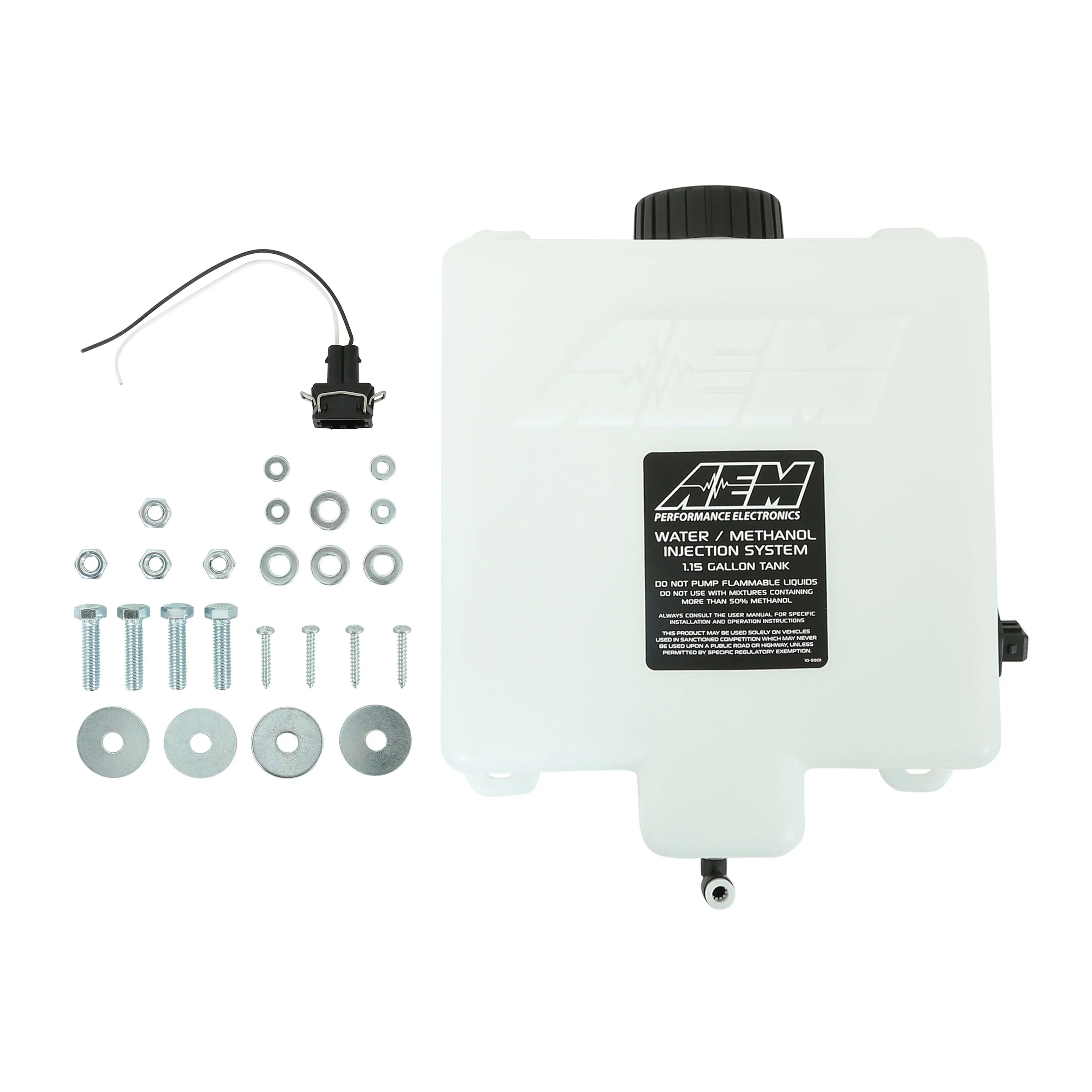 AEM Water Meth H2O TANK KIT V3, 1.15 GALLON