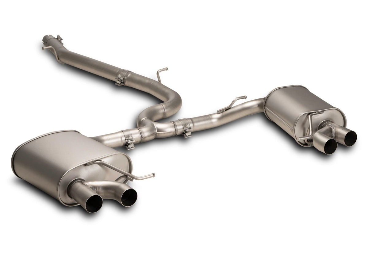 GPF-Back Exhaust System for Seat Leon 5F 3 Cupra ST 'R' 4x 102mm Chrome Straight Cut Tips