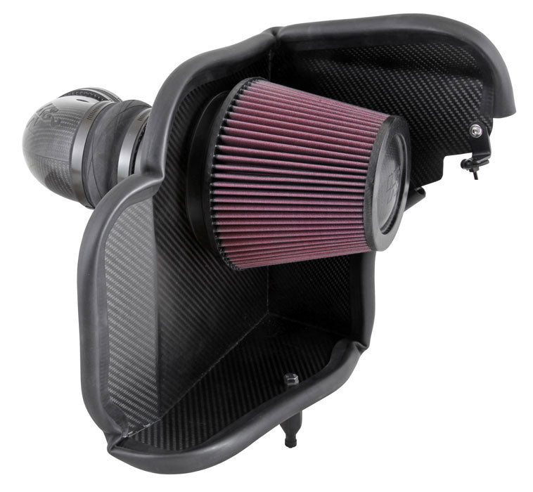 K&N - Performance Air Intake System - FIPK; CARBON FIBER, CHEV. CAMARO ZL1 V8-6.2L F/I, 2014 (57-3079)