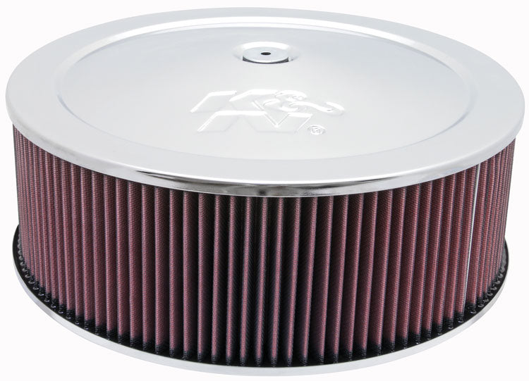K&N - Round Air Filter Assembly - 5-1/8", 14" X 4-3/4"H, 1-1/4 DROP BASE (60-1300)