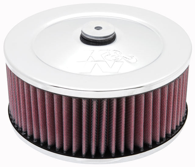K&N - Round Air Filter Assembly - 5-1/8"FLG 7"OD 4"H V/S - SHORT (60-1330)
