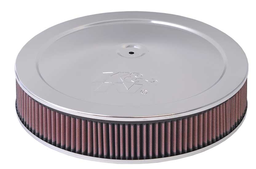 K&N - Round Air Filter Assembly - 5-1/8"FLG 14"D,1-1/2"O/S FLAT BASE (60-1400)