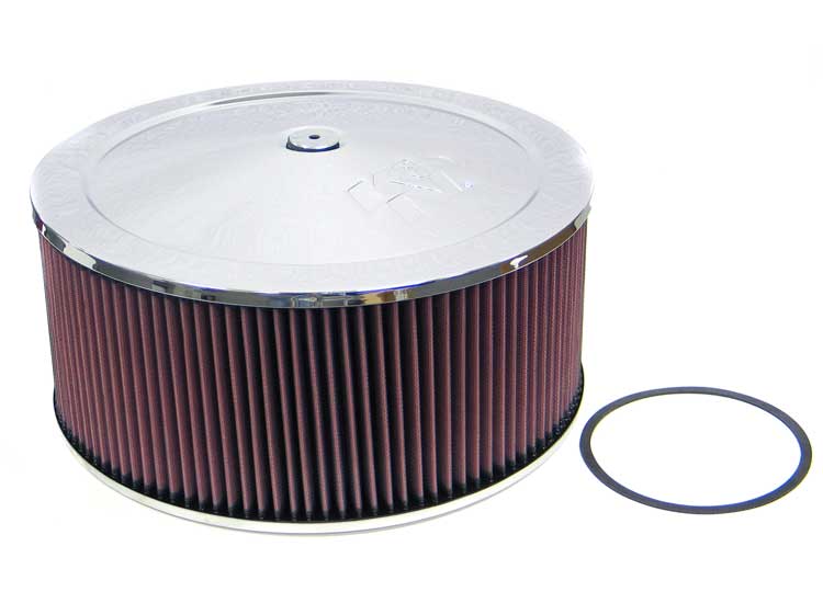 K&N - Round Air Filter Assembly - 5-1/8", 14" X 6.12"H, 7/8" DROP BASE (60-1460)
