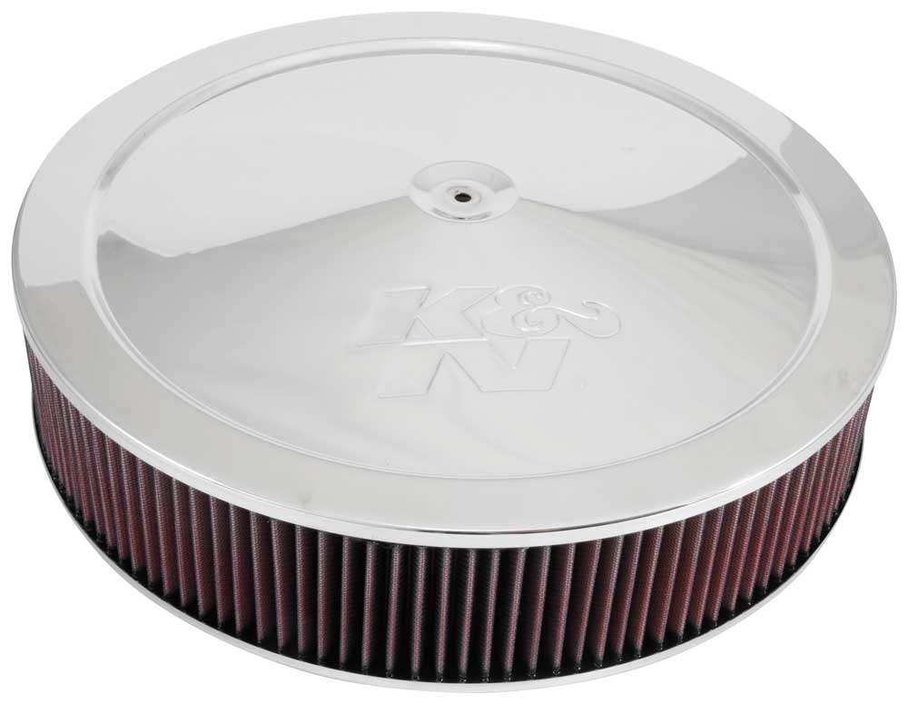 K&N - Round Air Filter Assembly - 7-5/16" FLANGE, 16"DIA, 3-1/4"H, 1"DROP BASE (60-1640)