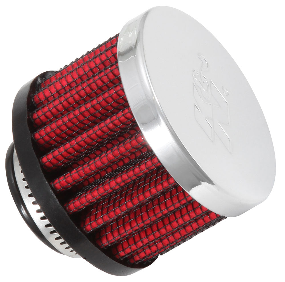 K&N - Vent Air Filter/ Breather - 3/4"ID VENT, 2"D, 1.5"H, CLAMP-ON (62-1360)