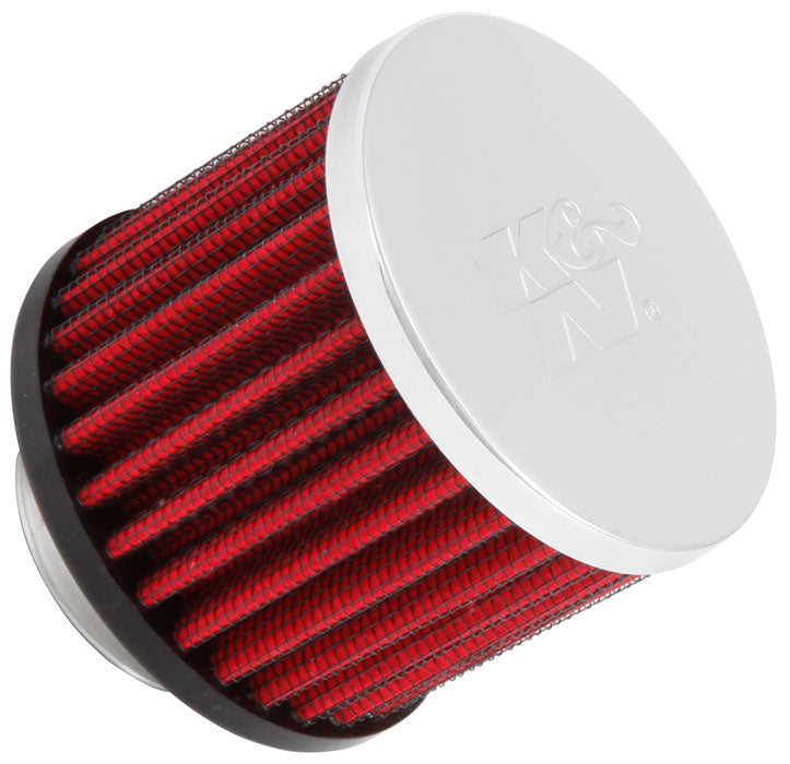 K&N - Vent Air Filter/ Breather - 1-3/8" VENT, 3"D, 2-1/2"H, CHROME TOP (62-1440)