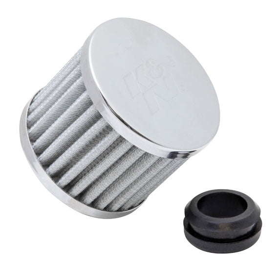 K&N - Vent Air Filter/ Breather - BREATHER 1" FLG W/1"-1/4" GRMT; 3"OD X 2-3/8"H (62-1590WT)