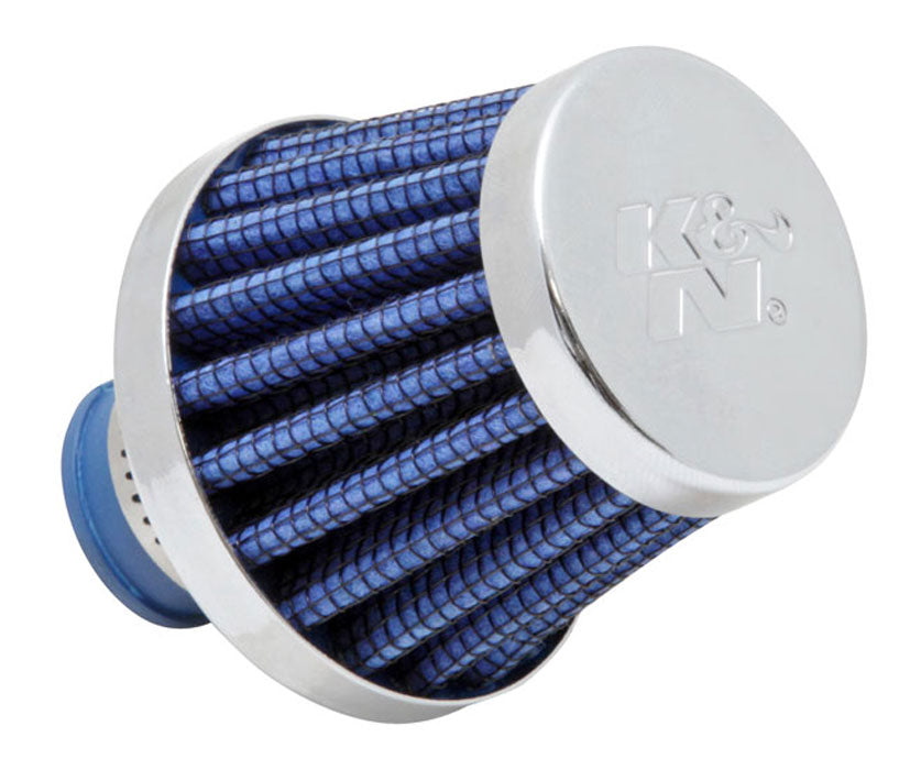K&N - Vent Air Filter Multi Lingual - 3/8"-1/2"ID FLG X 2"OD B X 1-3/4"H X 1.5" TP CR MULTI LANGUAGE (62-1600BL-L)