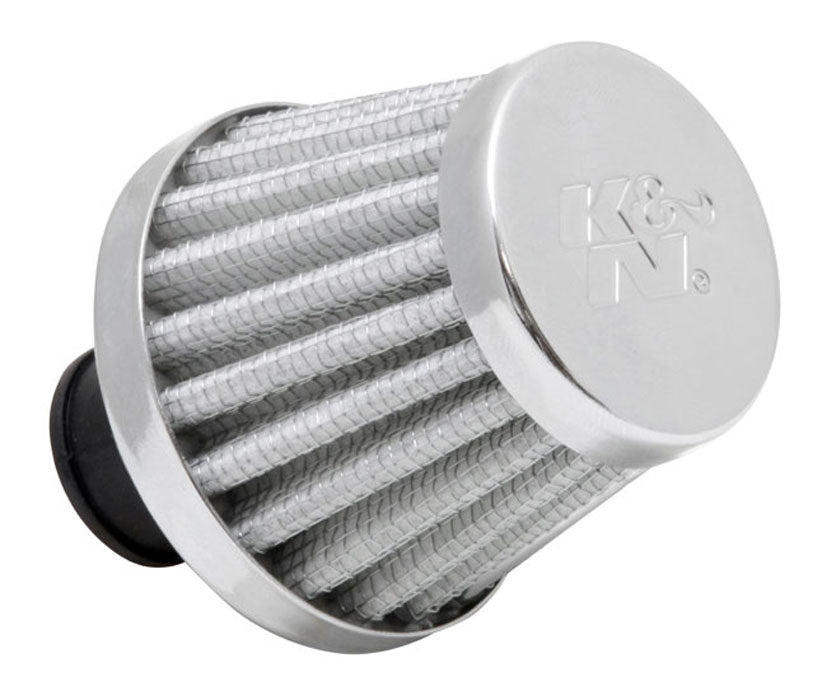 K&N - Vent Air Filter Multi Lingual - 3/8"-1/2"ID FLG X 2"OD B X 1-3/4"H X 1.5" TP CR - MULTI LANGUAGE (62-1600WT-L)