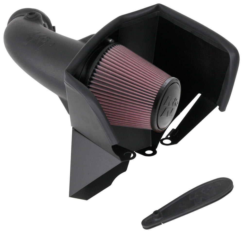 K&N - Performance Air Intake System - AIRCHARGER; JEEP GRAND CHEROKEE TRACKHAWK V8-6.2L F/I, 2018-2019 (63-1579)