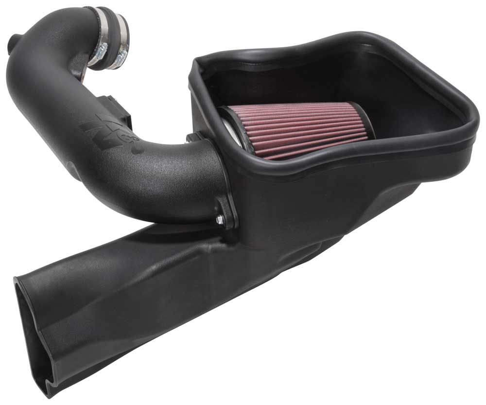 K&N - Performance Air Intake System - AIRCHARGER; FORD MUSTANG GT V8-5.0L F/I, 2018-2021 (63-2605)