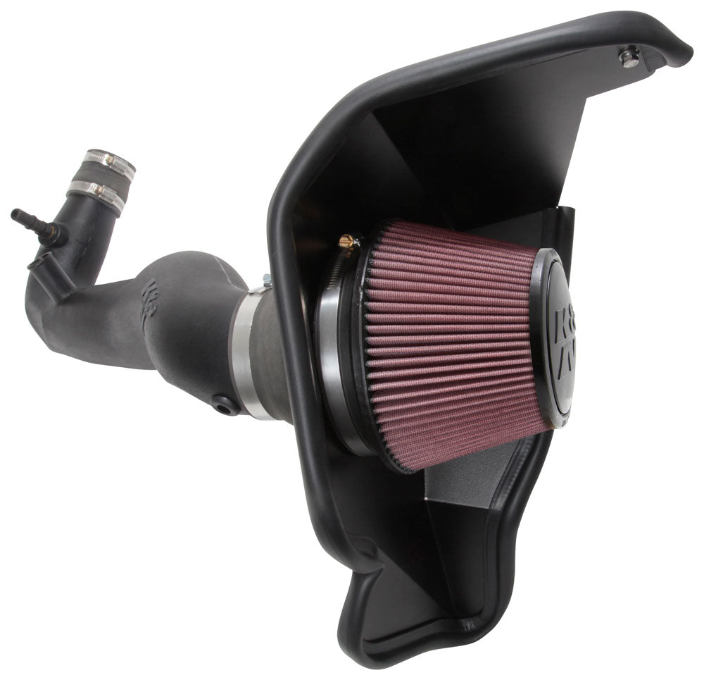 K&N - Performance Air Intake System - AIRCHARGER; FORD MUSTANG L4-2.3L F/I, 2018-2023 (63-2606)