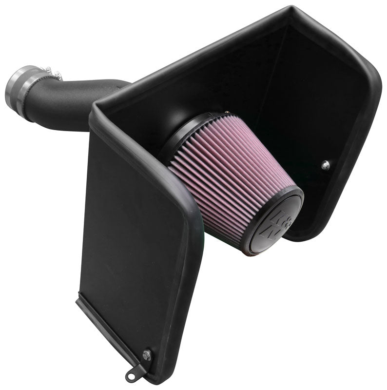 K&N - Performance Air Intake System - AIRCHARGER; NISSAN TITAN XD V8-5.6L F/I, 2017-2018 (63-6020)