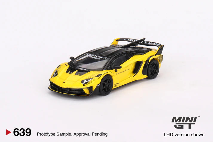 Image of Mini GT - 1/64 LB-Silhouette Works Lamborghini Aventador GT Evo (Yellow)