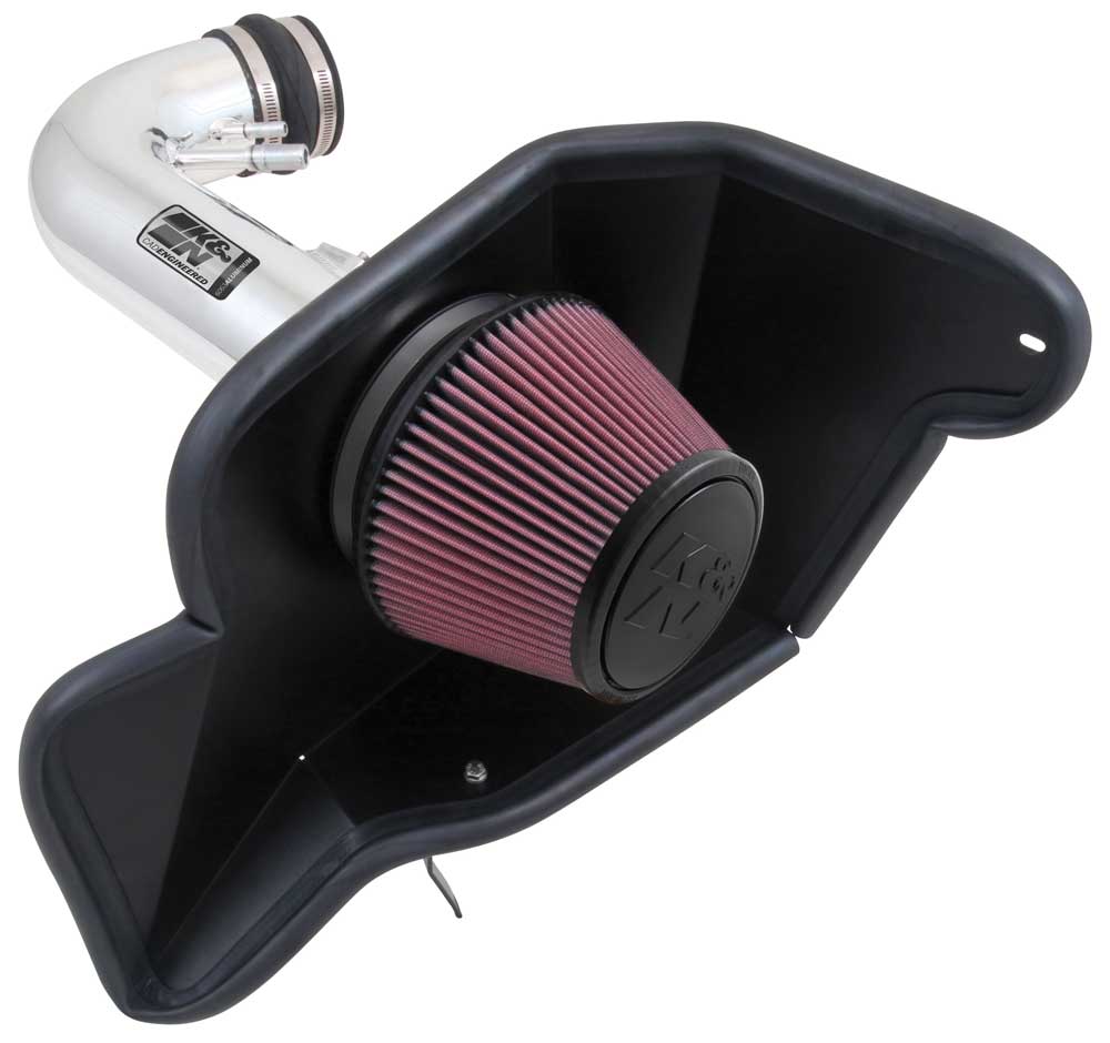 K&N - Performance Air Intake System - TYPHOON; FORD MUSTANG GT V8-5.0L F/I, 2015-2017 (69-3535TP)