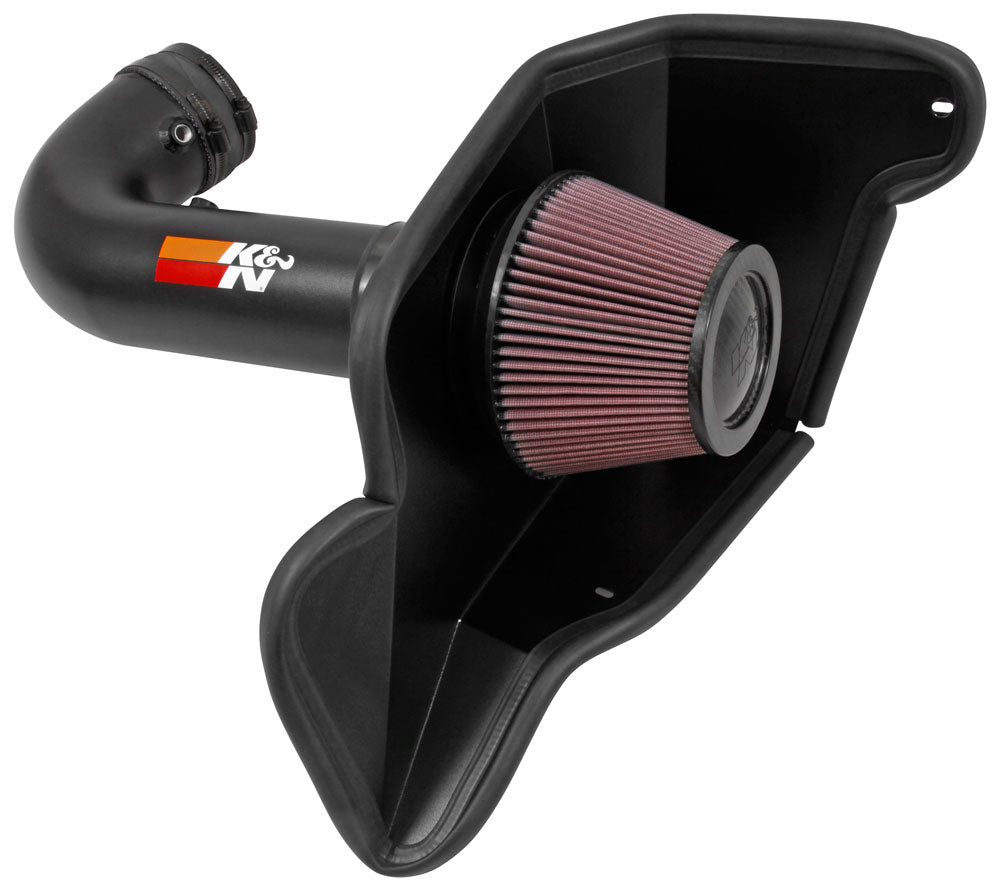 K&N - Performance Air Intake System - TYPHOON; FORD MUSTANG GT350/R V8-5.2L F/I, 2016-2019 (69-3538TTK)