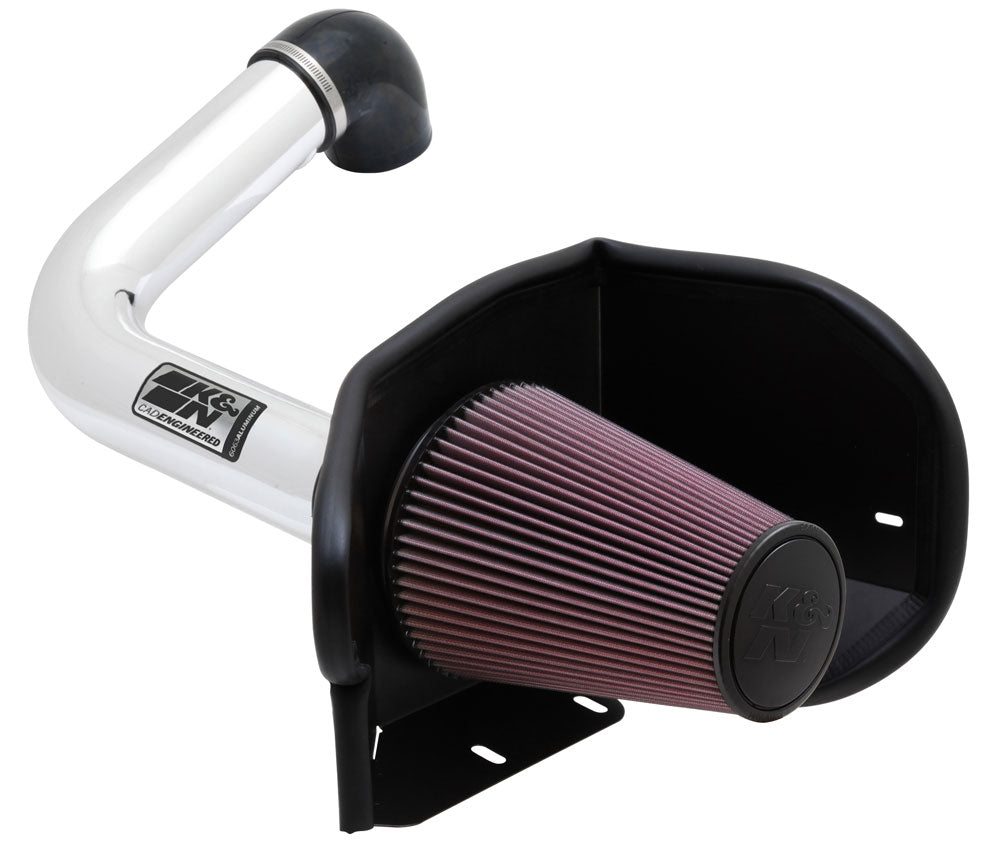K&N - Performance Air Intake System - PERF. INTAKE KIT; FORD F150, V8-5.4L (BRIGHT) 04-08 (77-2556KP)