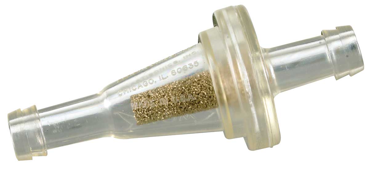 K&N - Sintered Porous Bronze Fuel Filter - IN-LINE GAS FLTR 1/4 SINGLEPAC (81-0221)