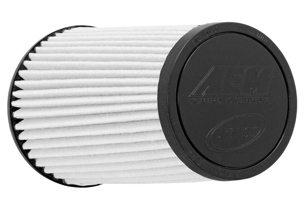 AEM - AEM DryFlow Air Filter - AIR FILTER; 2-3/4"FLG, 6"B, 5-1/8"T, 9-1/8"H; WHITE (21-2029BF)