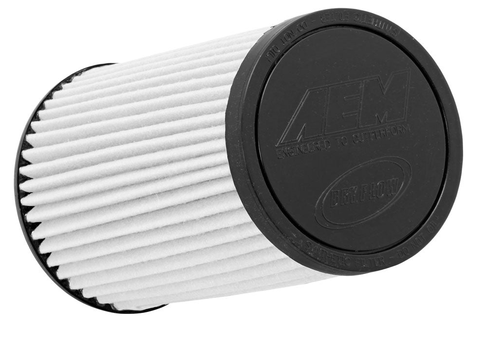 AEM - AEM DryFlow Air Filter - AIR FILTER; 3-1/2"FLG, 6"B, 5-1/8"T, 9"H; WHITE (21-2049BF)