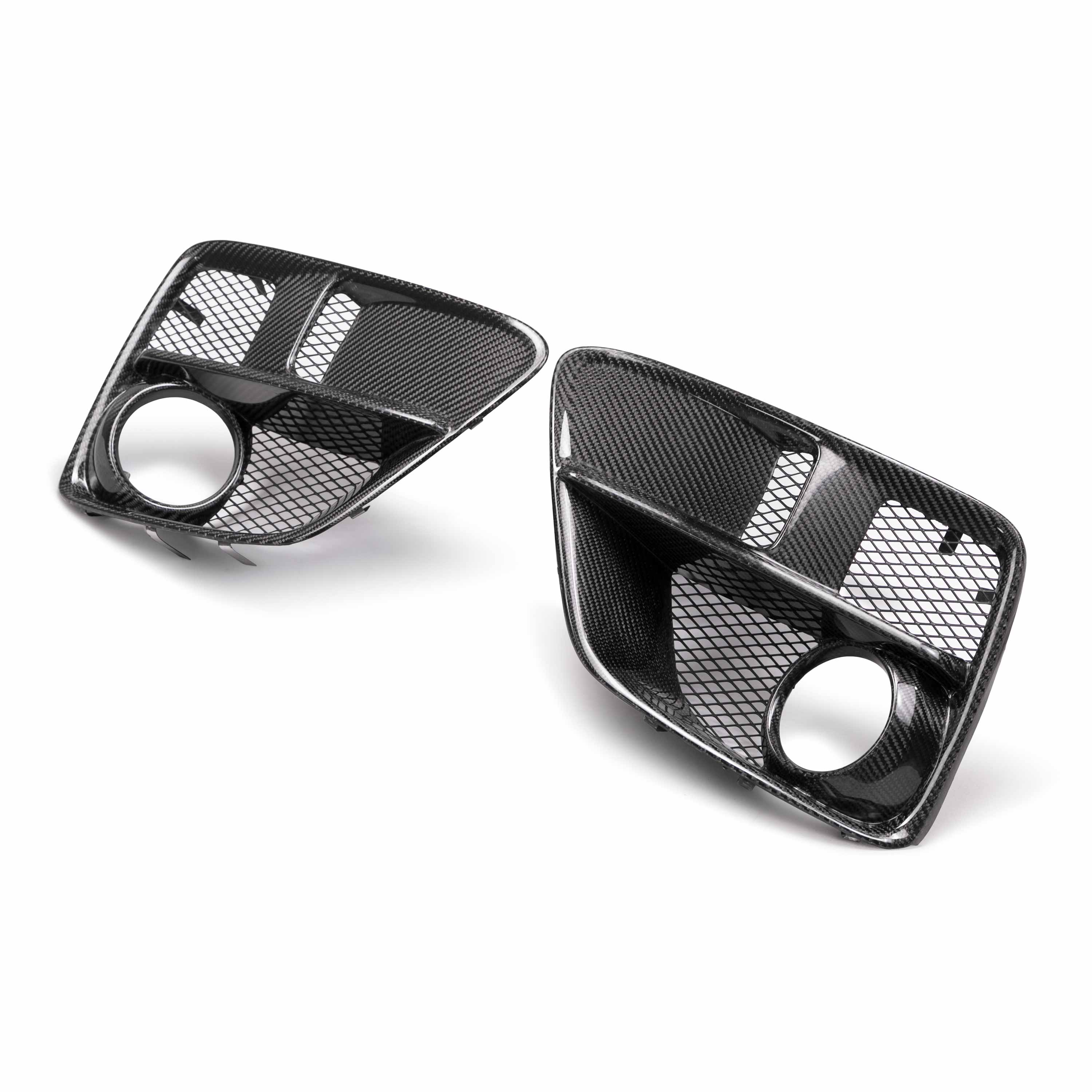 Carbon fiber fog light surround for 2015-2017 Subaru WRX/STi