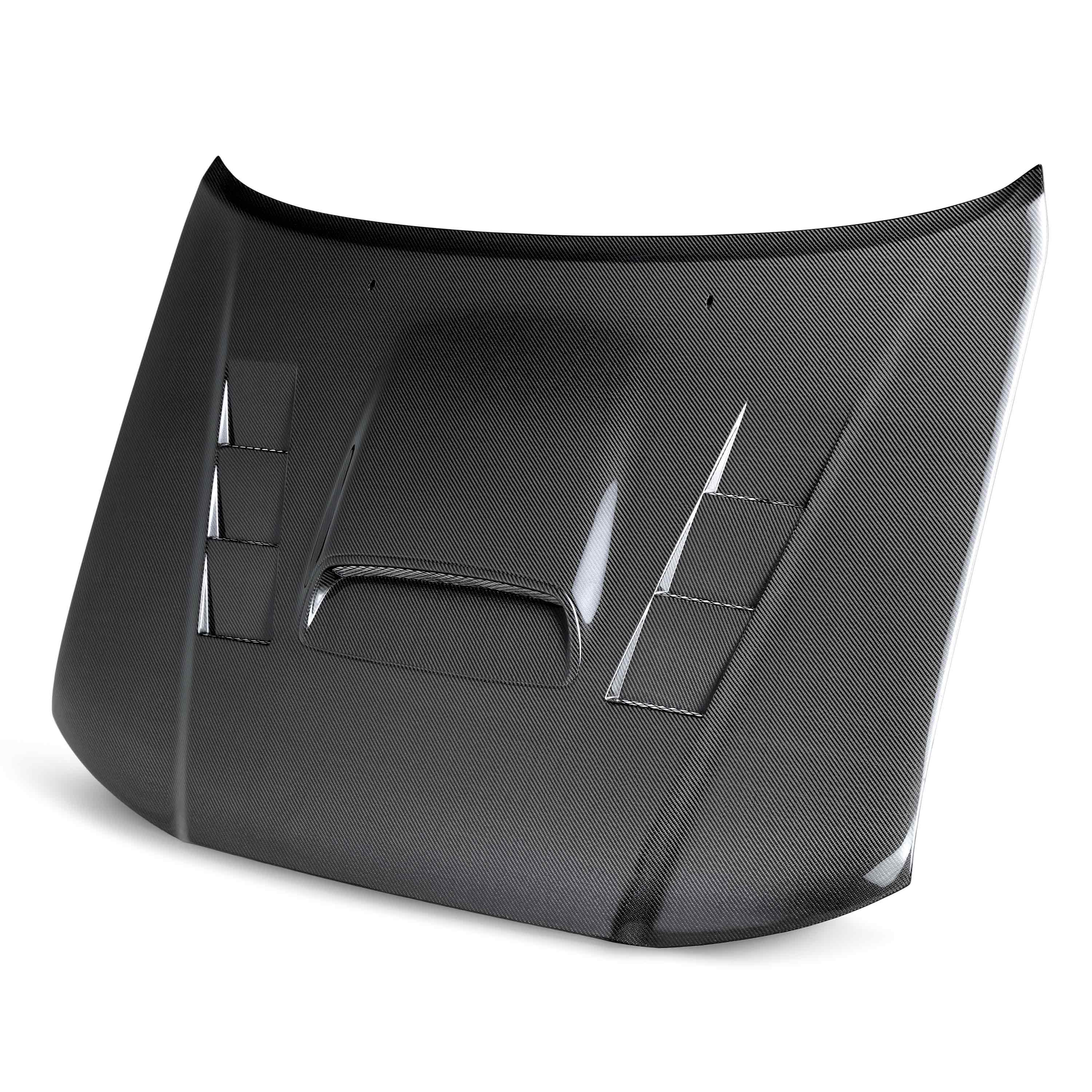 Image of TS-style carbon fiber hood for 2005-2011 Toyota Tacoma