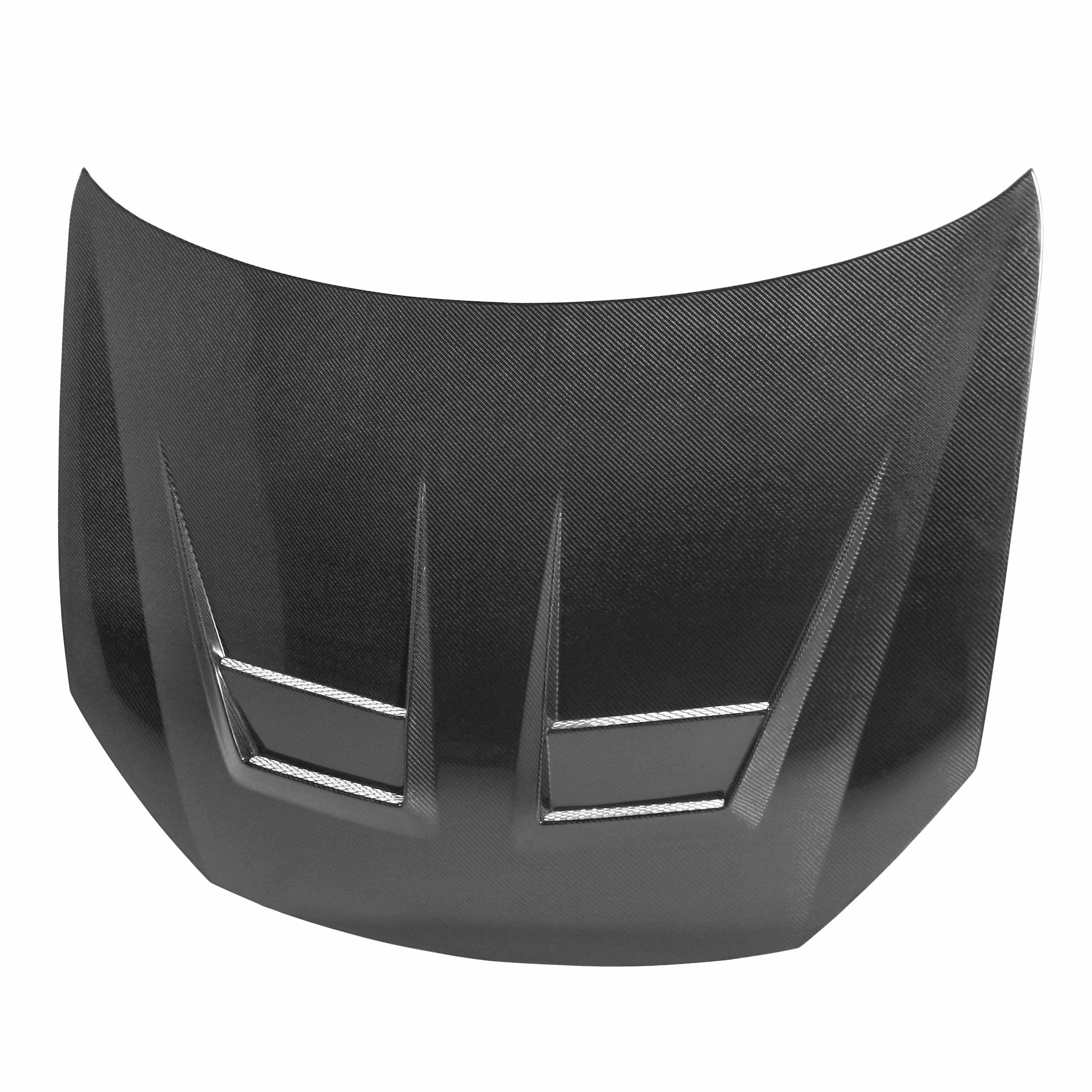 Image of DV-style carbon fiber hood for 2010-2014 VW Golf / GTI (Shaved)