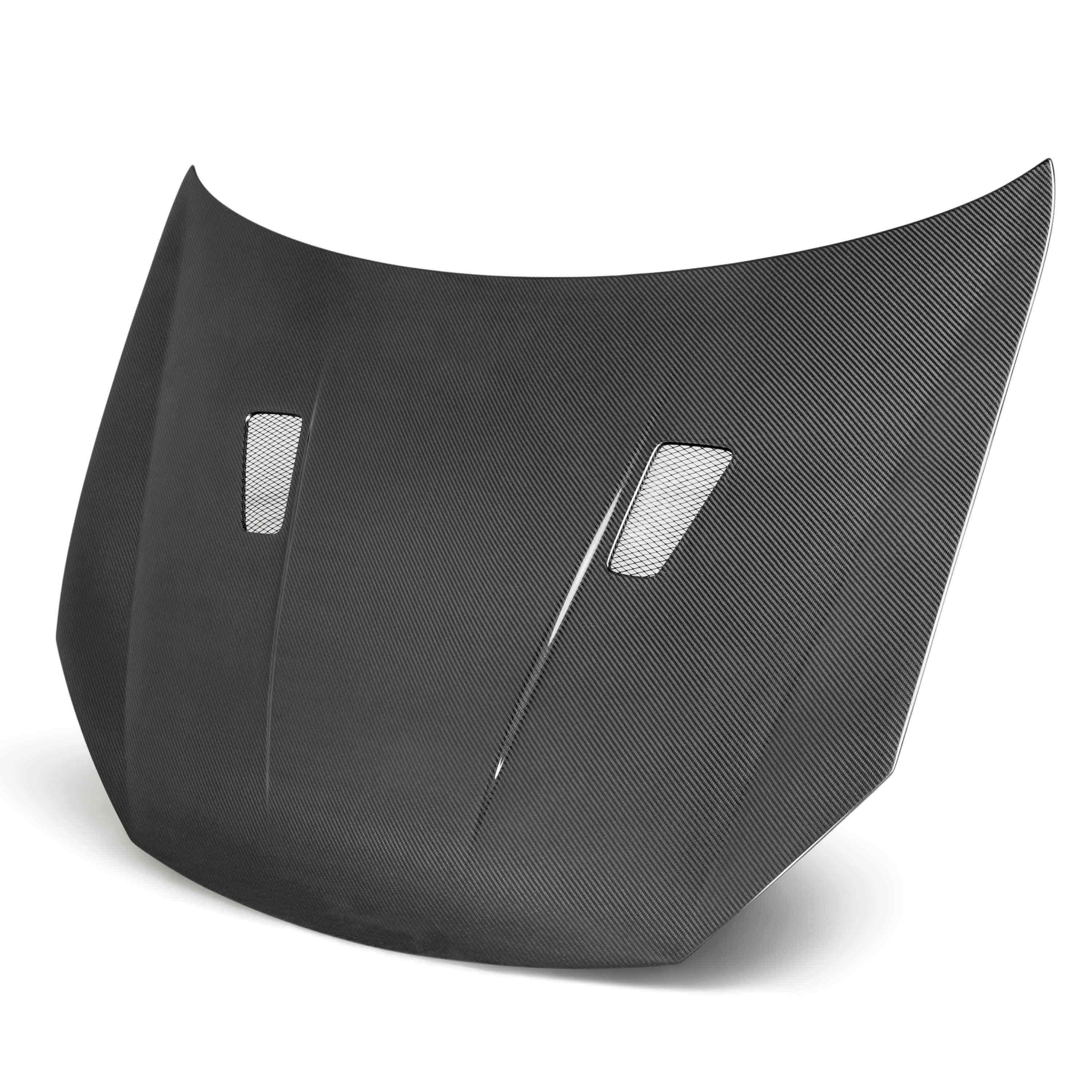 Image of TM-style carbon fiber hood for 2010-2014 VW Golf / GTI (Shaved)