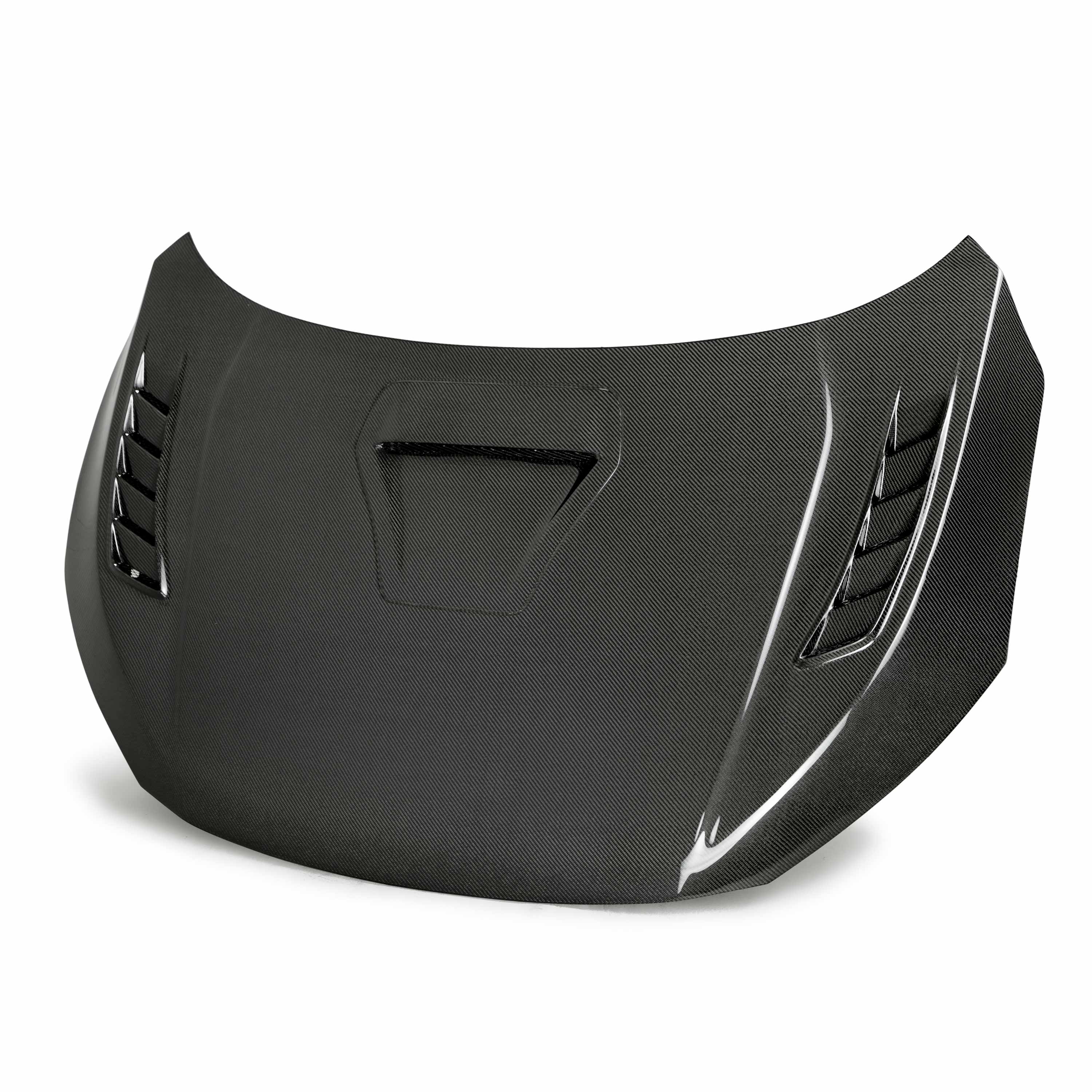 Image of TSII-style carbon fiber hood for 2017-2021 Honda Civic Type R