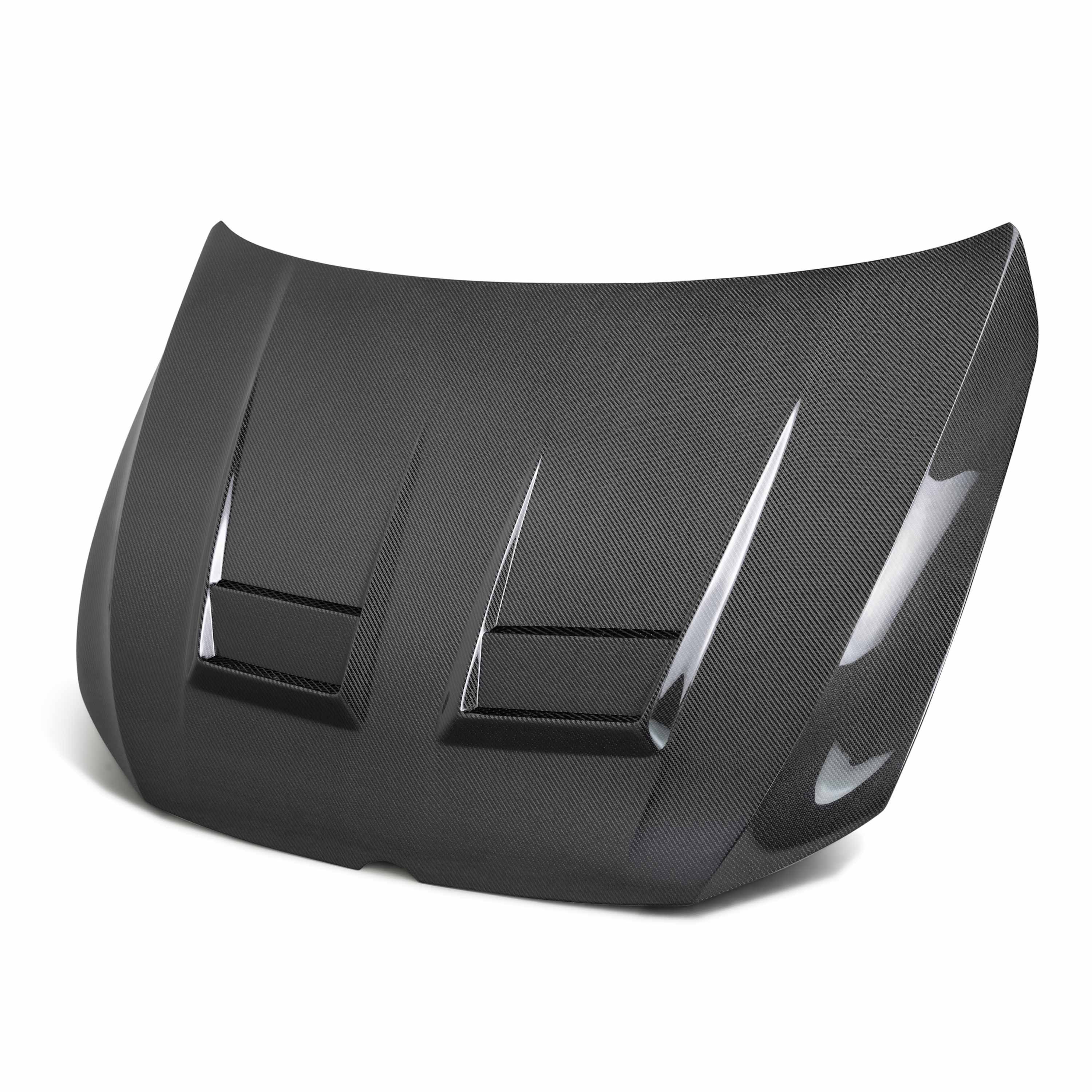 Image of DV-style carbon fiber hood for 2022 VW Golf MK8