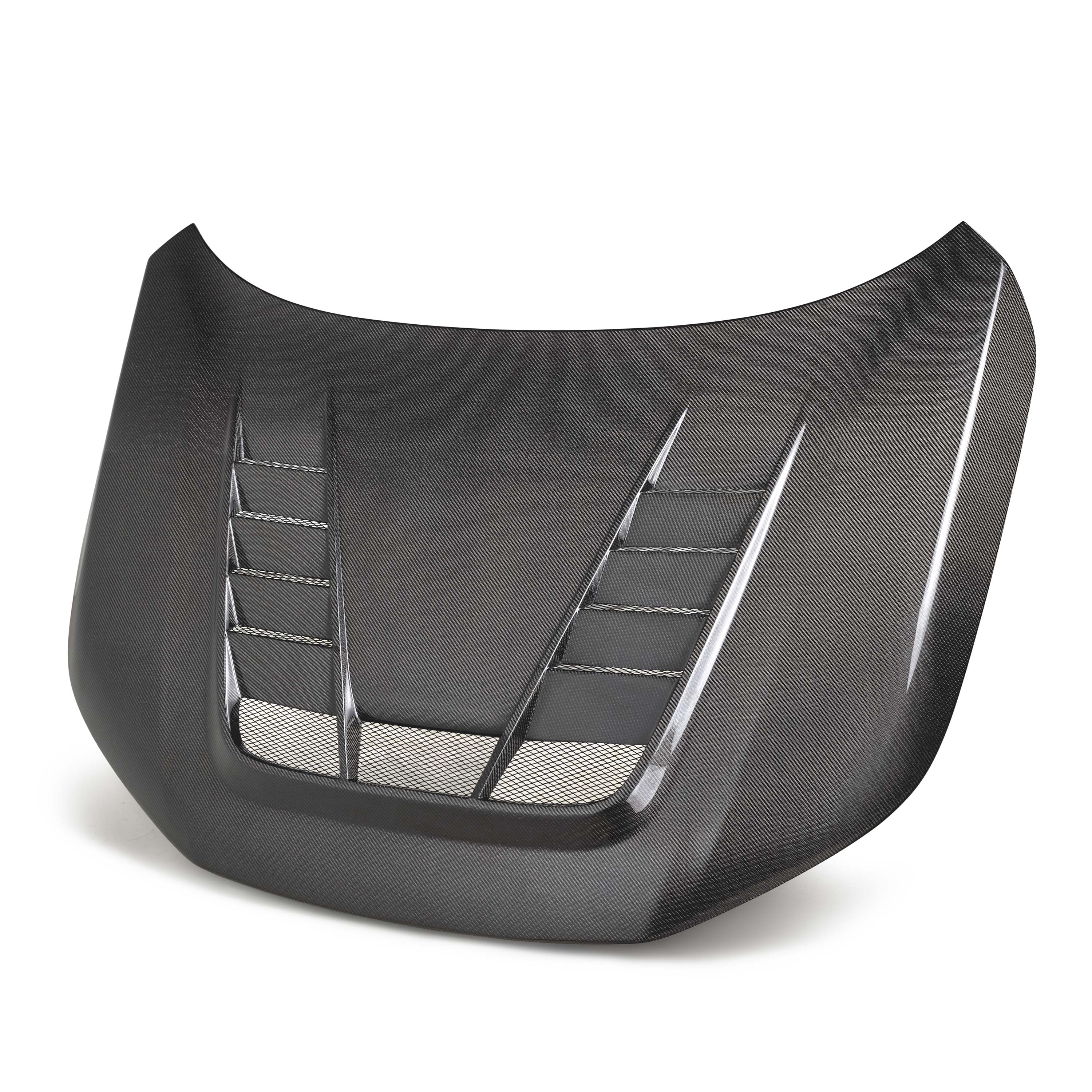 Image of TV-style double sided carbon fiber hood for 2023 Honda Civic Type R