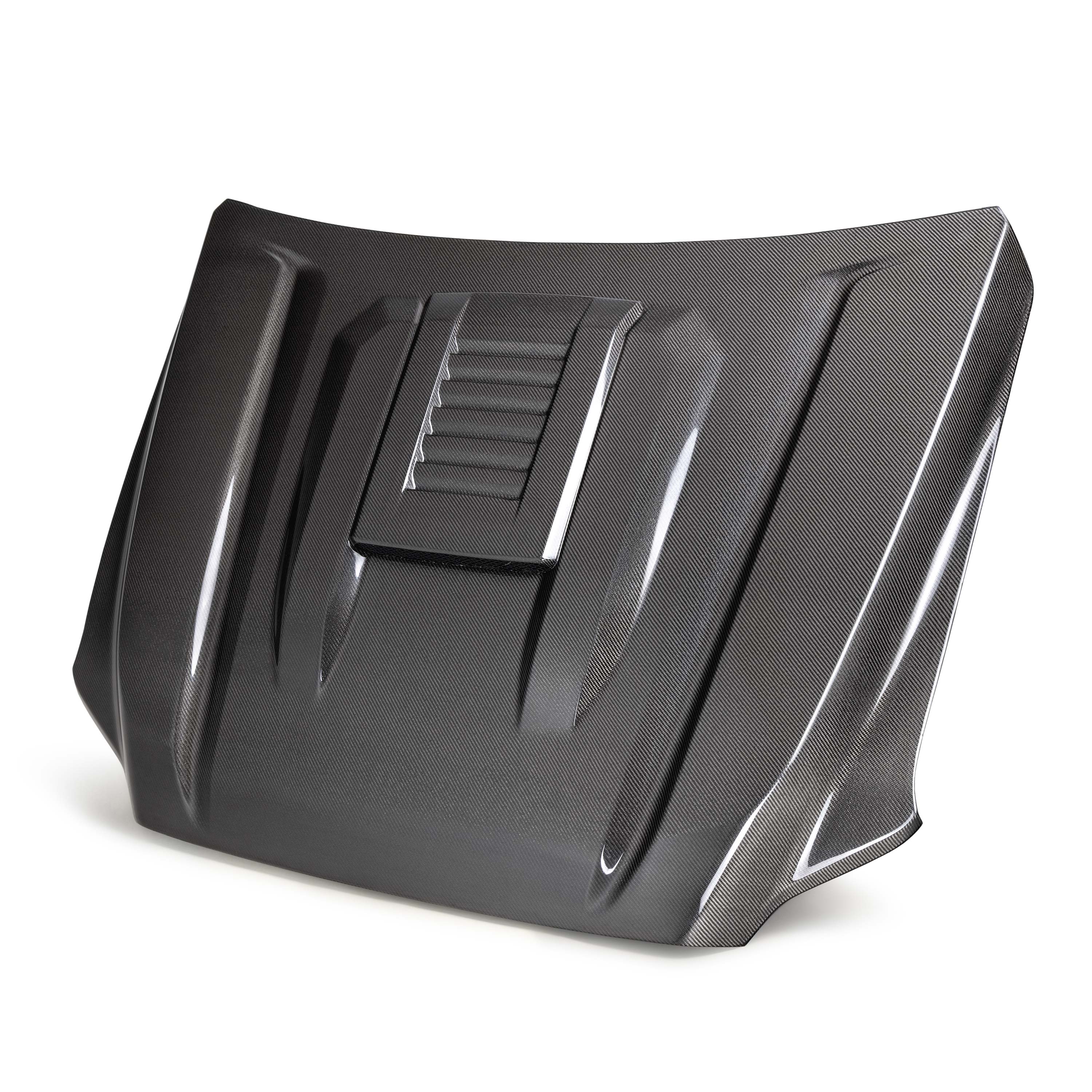 Image of TR-style carbon fiber hood for 2024-2025 Toyota Tacoma and 2025 Toyota 4Runner