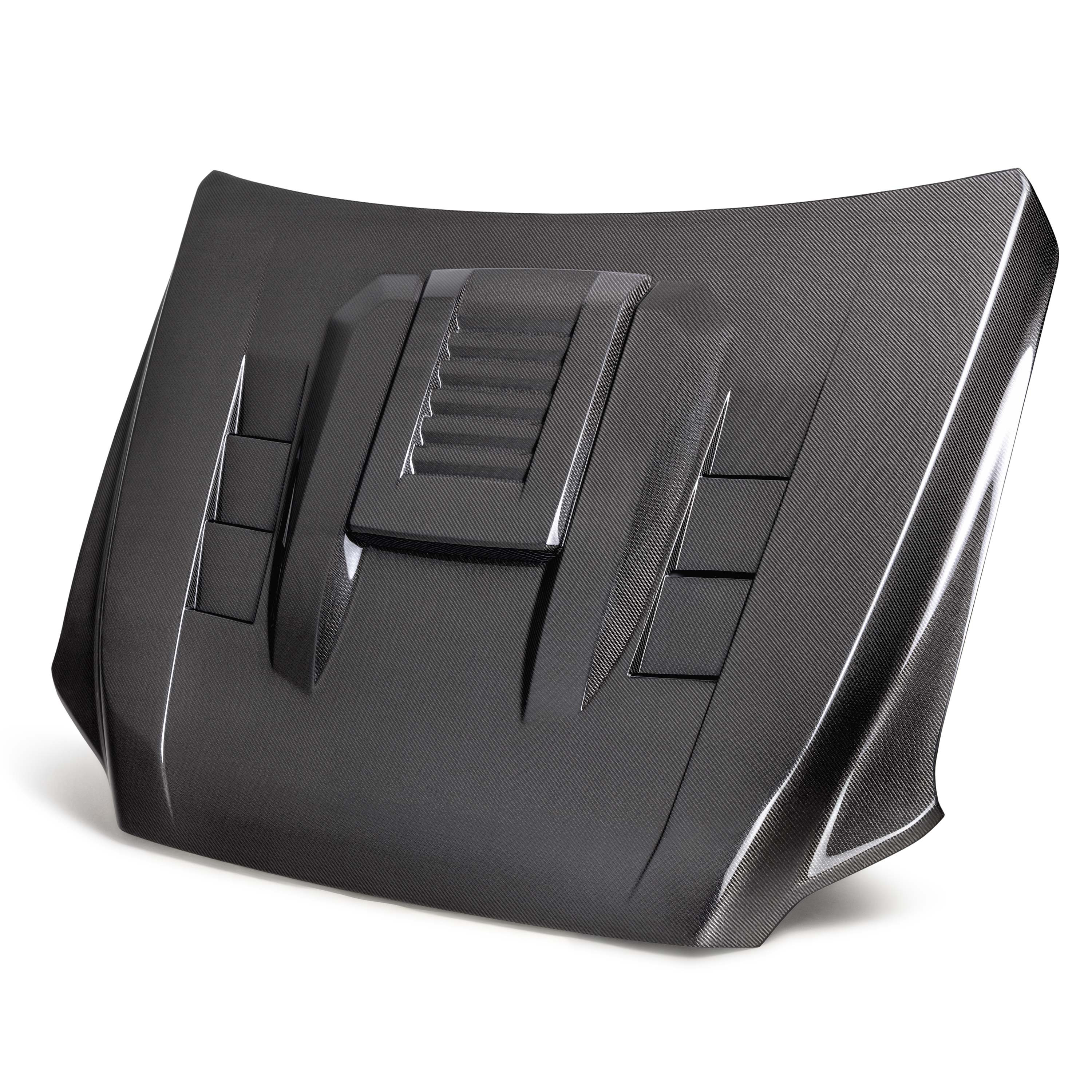 Image of TS-style carbon fiber hood for 2024-2025 Toyota Tacoma and 2025 Toyota 4Runner