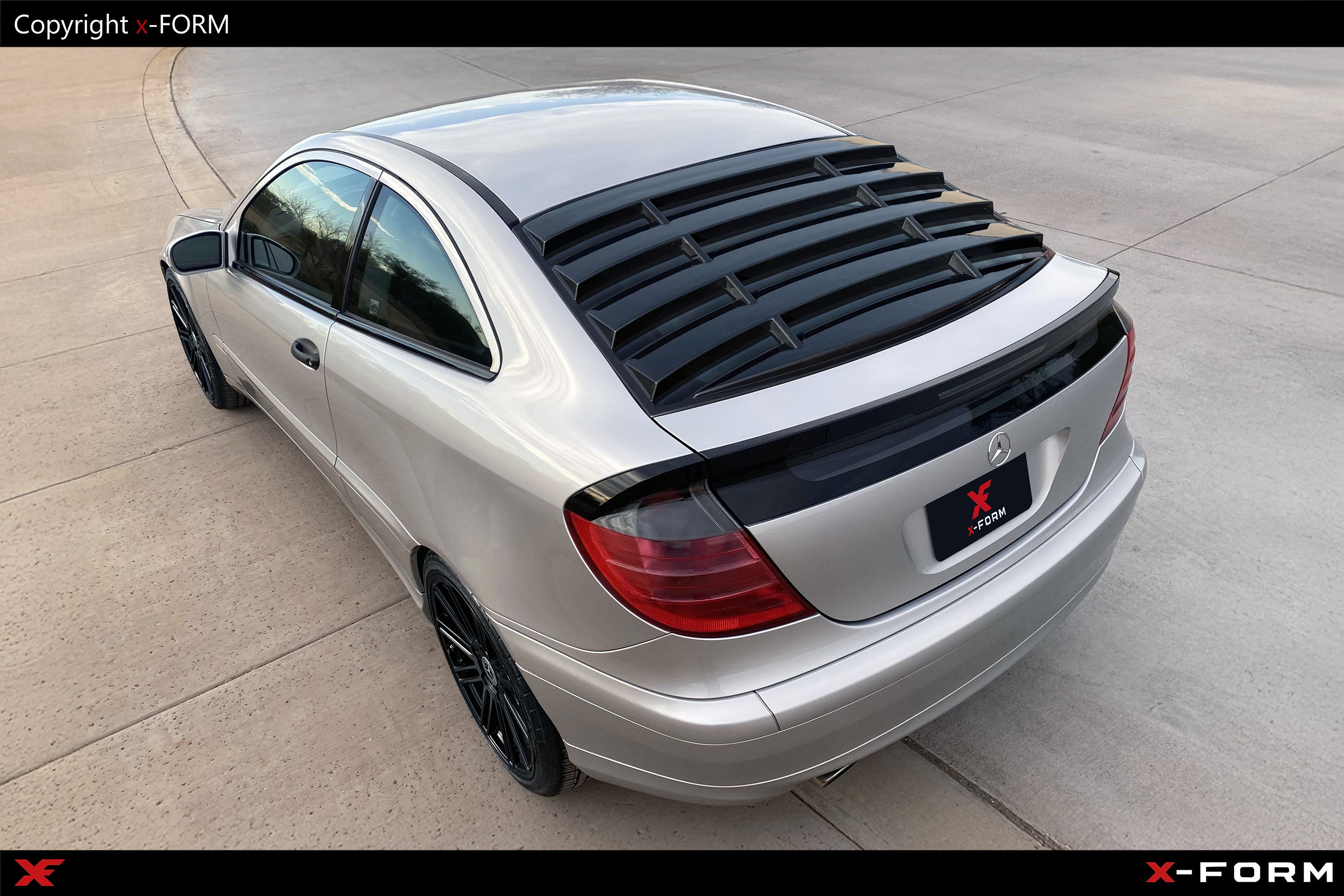 Mercedes CLC W203 Sport Coupe rear window blinds, louver, ABS