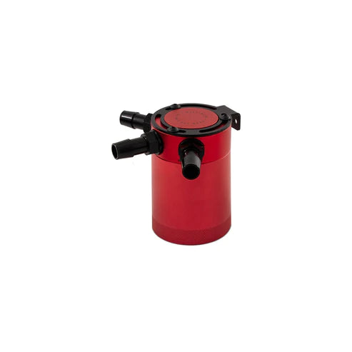 Universal Compact Baffled Oil Catch Can Kit 3-Port Red Mishimoto