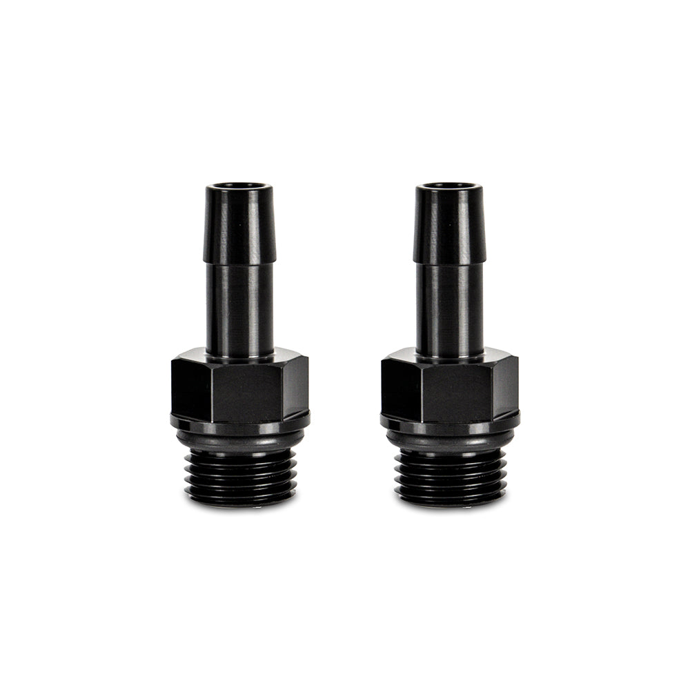2pcs M16x1.5 3/8" Aluminum Catch Can Fitting, Black