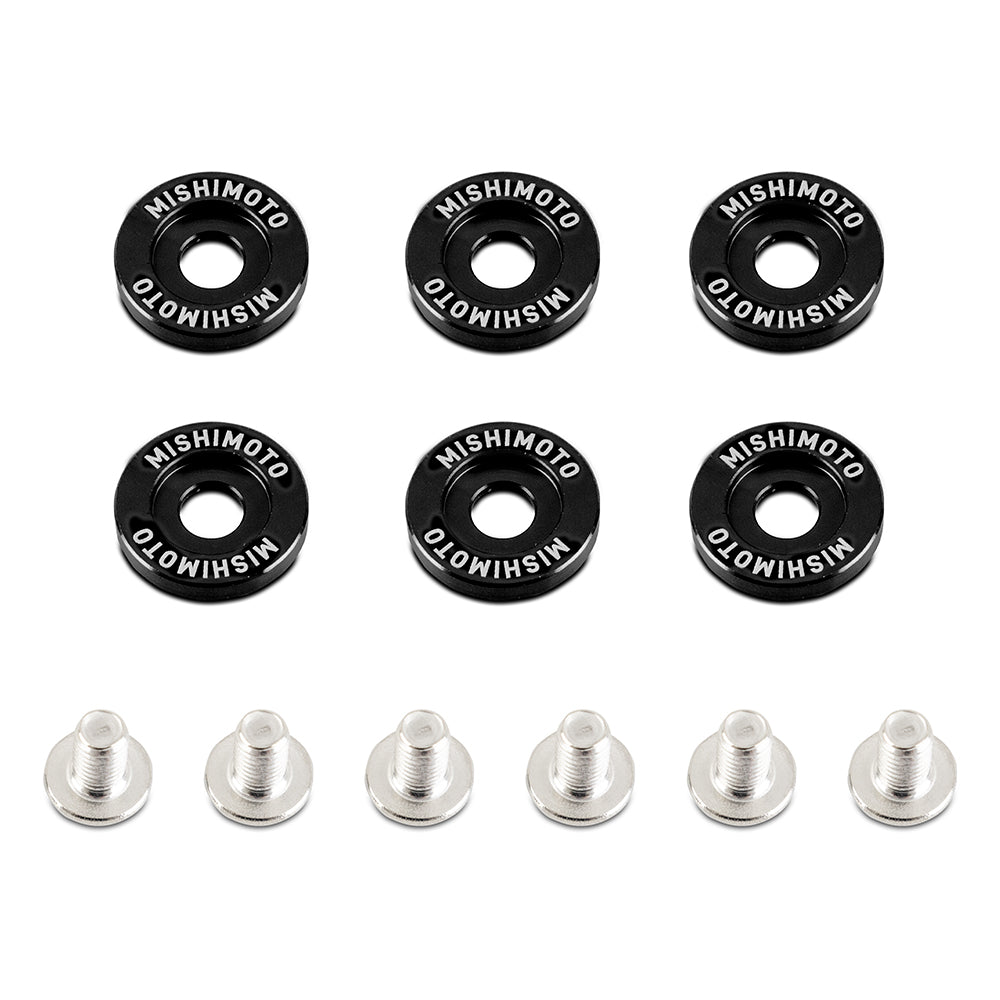 Image of Fender Washer Kit Large 6pcs Black Mishimoto