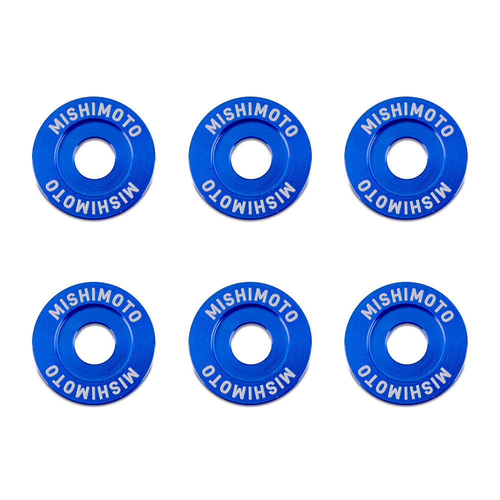 Image of Fender Washer Kit Large 6pcs Blue Mishimoto