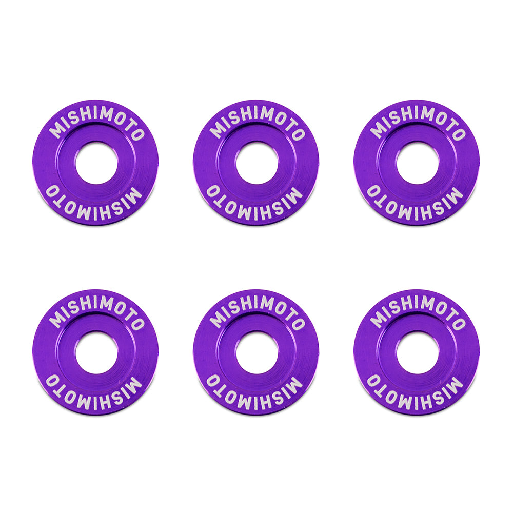 Image of Fender Washer Kit Large 6pcs Purple Mishimoto