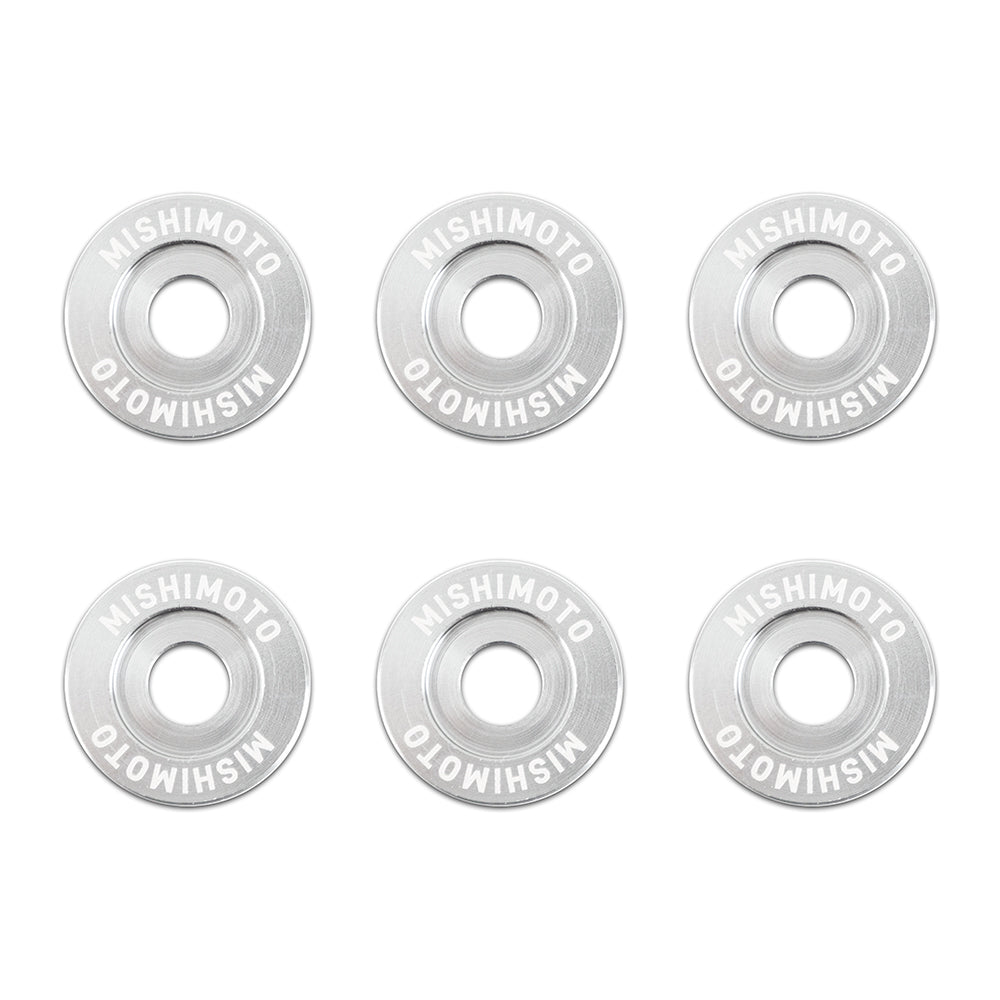 Image of Fender Washer Kit Large 6pcs Silver Mishimoto
