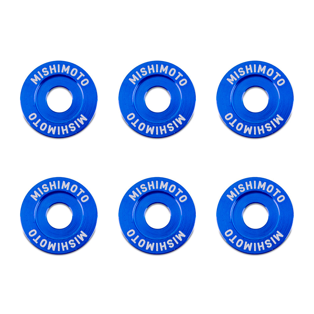 Image of Fender Washer Kit Small 6pcs Blue Mishimoto