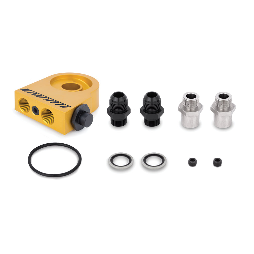 Image of Universal Thermostatic Oil Cooler Kit 16-Row Black Mishimoto