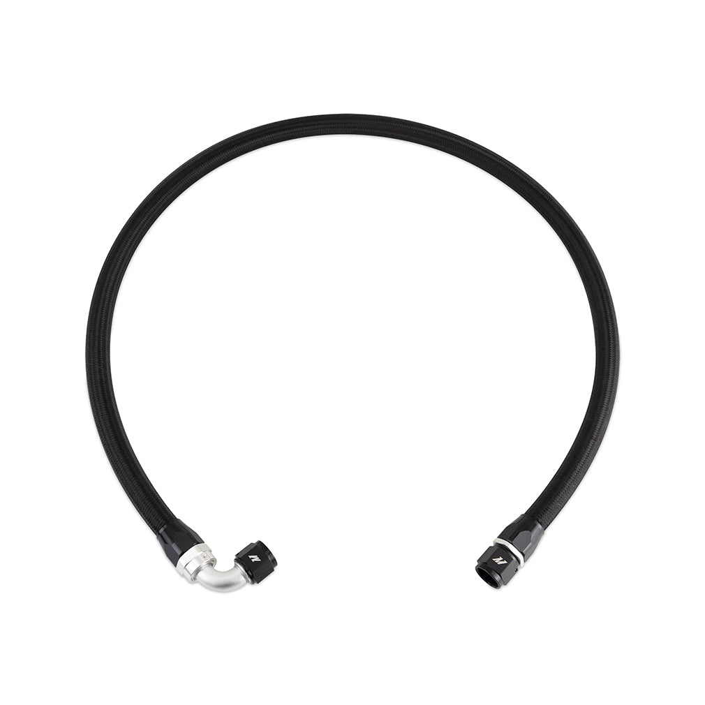 4ft SS Braided Hose with -10AN Straight/90 Fittings, Black