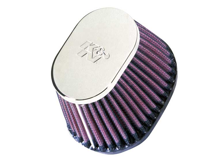 K&N - Universal Clamp-On Air Filter - 2-1/8"FLG, 4" X 3"B, 3" X 2"T, 2-3/4"H (RC-0981)