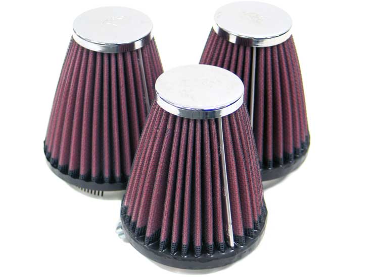 K&N - Universal Clamp-On Air Filter - 2-1/8"FLG,3-1/2"B,2"T,4"H (3 PER BOX) (RC-1923)