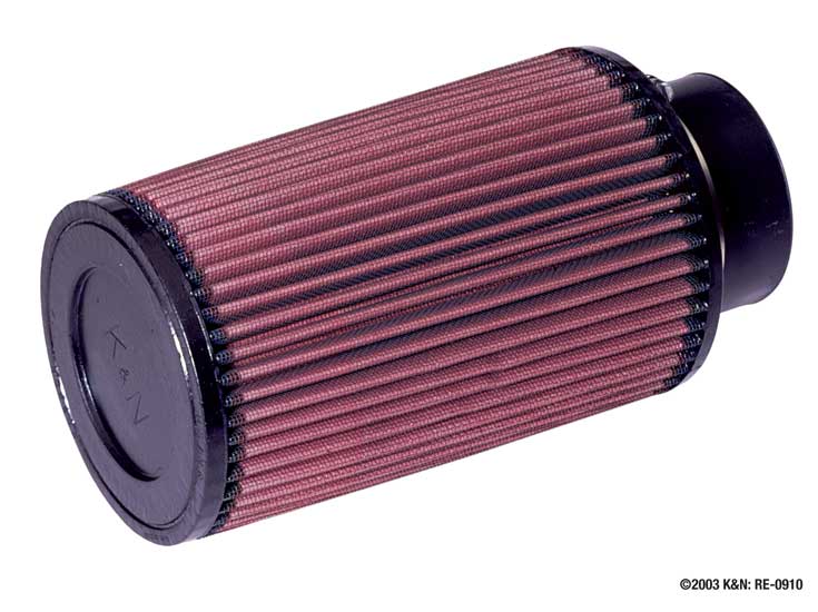 K&N - Universal Clamp-On Air Filter - 3"FLG, 5"B, 4-5/8"T, 8"H (RE-0910)