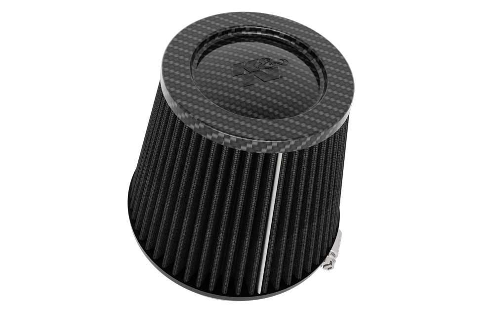 K&N - Universal Clamp-On Air Filter - 5"FLG, 6-1/2" B, 4-1/2" T, 5-5/8" H (RP-3134HBK)