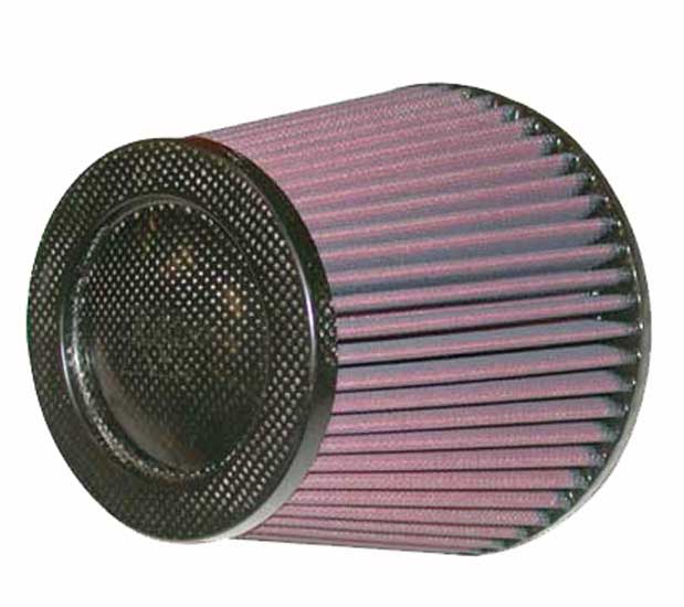 K&N - Universal Air Filter - Carbon Fiber Top - 5"FLG, 6-1/2"B, 4-1/2"T, 5-5/8"H (RP-5113)