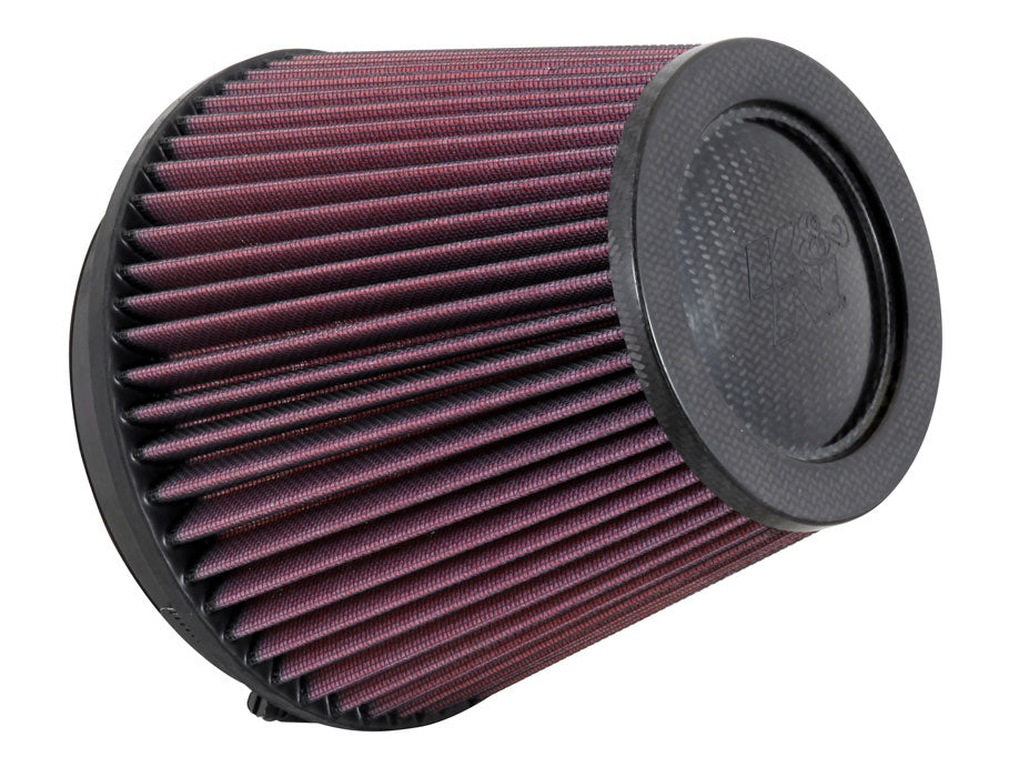 K&N - Universal Air Filter - Carbon Fiber Top - 6"FLG, 7-1/2"B, 5"T, 6"H (RP-5168)