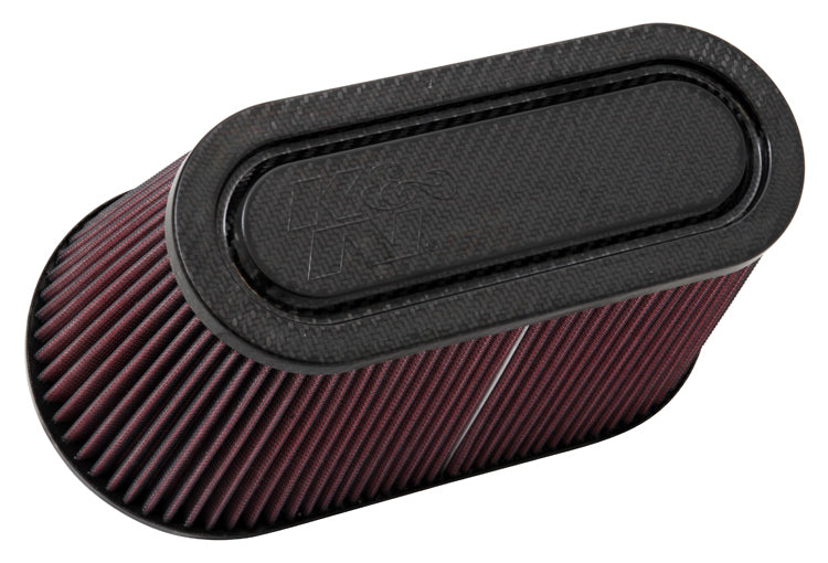 K&N - Universal Air Filter - Carbon Fiber Top & Base - 3.5"FLG OD, 12" X 6"B, 9-15/16" X 3-15/16"T, 6"H (RP-5182)